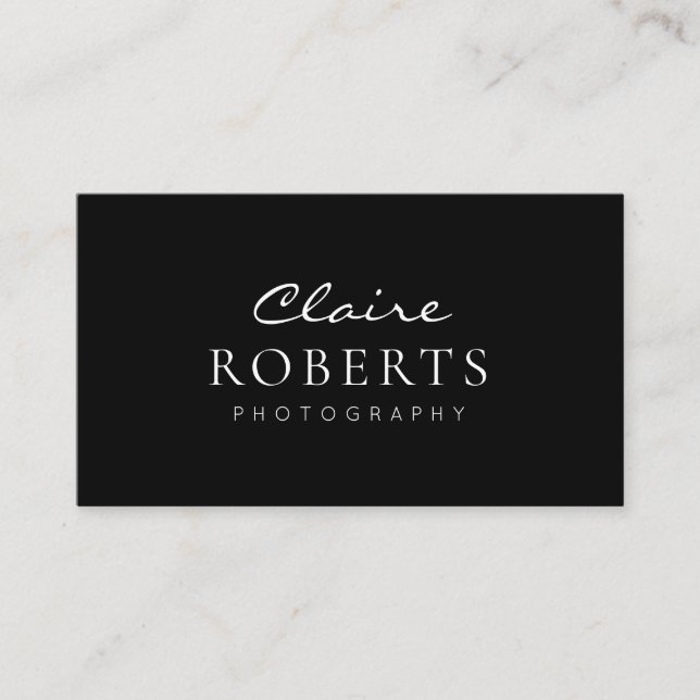 tarjeta de visita moderna del fotógrafo del (Anverso)