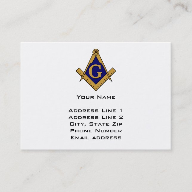 Tarjeta de visita moderna del Freemason del estilo (Anverso)