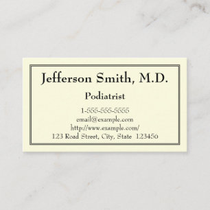 Tarjeta de visita moderna del Podiatrist