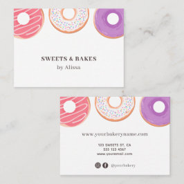 Tarjeta de visita moderna Donut Bakery
