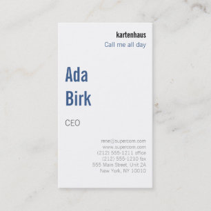 Tarjeta De Visita Moderna e inusual