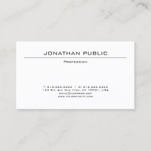 Tarjeta De Visita Moderna elegancia Diseño de moda Minimalista