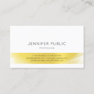Tarjeta De Visita Moderna elegancia Diseño Elegante Dorado Plato de