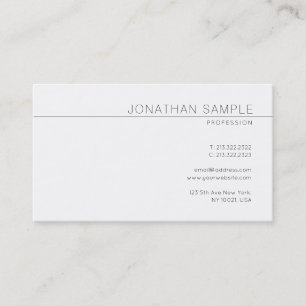 Tarjeta De Visita Moderna Elegancia Diseño Limpio Moderno Lujo