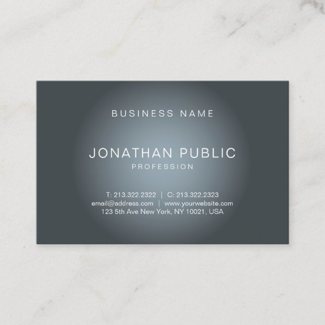 Tarjeta De Visita Moderna elegancia diseño moderno profesional (Anverso)