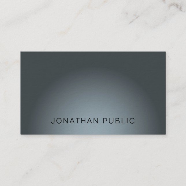 Tarjeta De Visita Moderna elegancia Diseño Plano Lujo Profesional (Anverso)