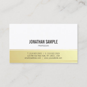 Tarjeta De Visita Moderna elegancia dorada estilo moderno sencillo