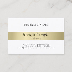 Tarjeta De Visita Moderna elegancia dorada lustre profesional
