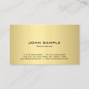 Tarjeta De Visita Moderna elegancia Glamour Gold Look Moda profesion
