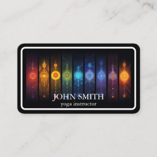 Tarjeta De Visita Moderna elegancia Gold Chakra Energía Espiritual Y