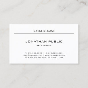 Tarjeta De Visita Moderna elegancia Minimalista profesional
