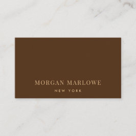 Tarjeta De Visita Moderna elegancia Minimalista profesional Bronce p