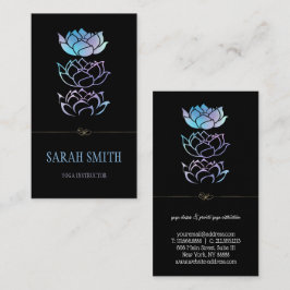 Tarjeta De Visita Moderna elegancia Profesional dorado, flor de loto