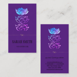 Tarjeta De Visita Moderna elegancia Profesional dorado, flor de loto