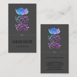 Tarjeta De Visita Moderna elegancia Profesional dorado, flor de loto