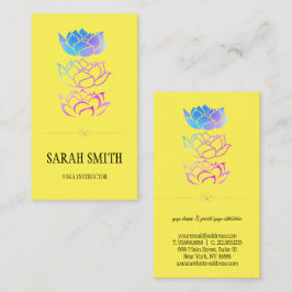 Tarjeta De Visita Moderna elegancia Profesional dorado, flor de loto