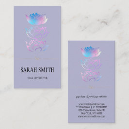 Tarjeta De Visita Moderna elegancia Profesional dorado, flor de loto