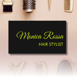 Tarjeta De Visita Moderna elegancia profesional Neon Chartreuse Negr