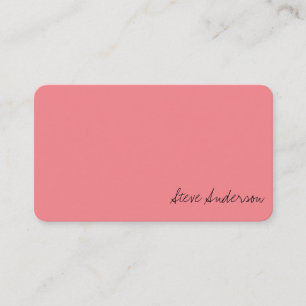 Tarjeta De Visita Moderna elegancia Profesional Plain Salmon rojo