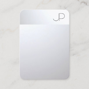 Tarjeta De Visita Moderna elegancia profesional plateado luce potent