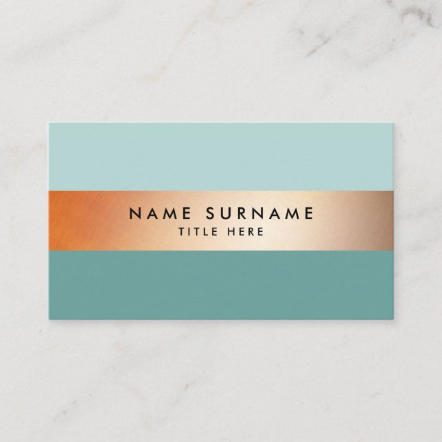 Tarjeta de visita moderna elegante de la calma de (Anverso)