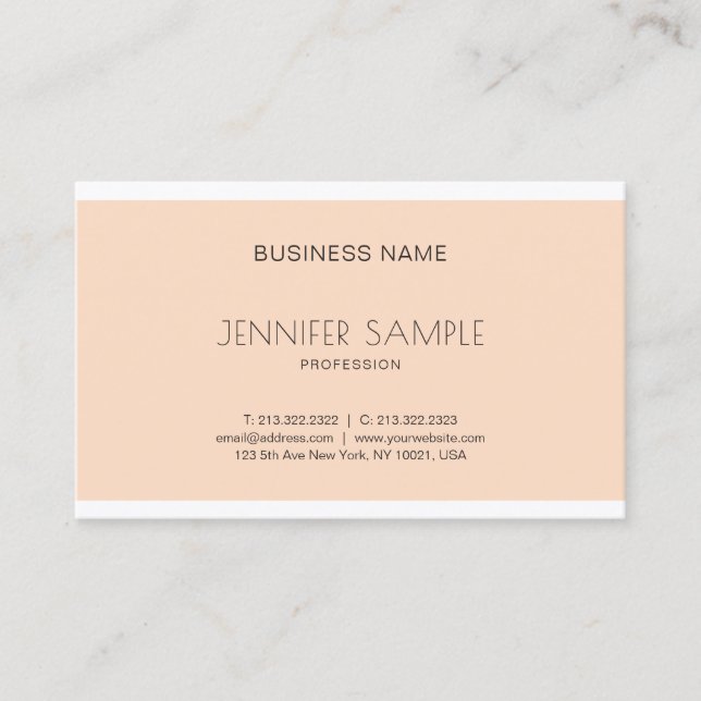 Tarjeta De Visita Moderna Elegante Diseño Gráfico Limpio Lujoso (Anverso)