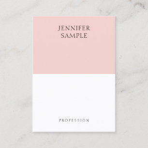 Tarjeta De Visita Moderna Elegante Plantilla Rosa Simple y Sofistica