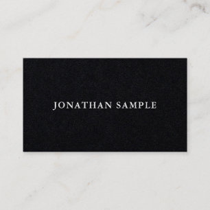 Tarjeta De Visita Moderna Elegante Simple Profesional BW Lujo
