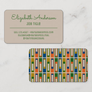 Tarjeta De Visita Moderna estética retro vintage de mediados de sigl