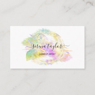 Tarjeta De Visita Moderna Faux Opal Stone Profesional Elegante