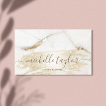 moderna firma dorada de mármol blanco