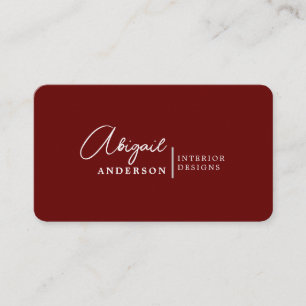 Tarjeta De Visita Moderna firma profesional de lujo en Borgoña