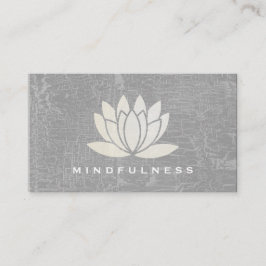 Tarjeta De Visita Moderna Flor Lotus Gray de Marcado