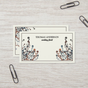Tarjeta De Visita Moderna Floral Silvestre Elegante