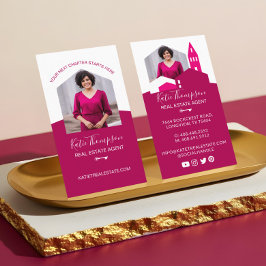 Tarjeta De Visita Moderna foto de agente inmobiliario profesional re