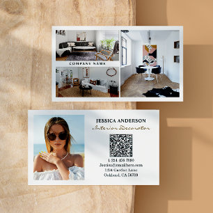 Tarjeta De Visita Moderna foto de la Decoradora del Interior del Cód