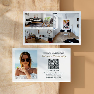 Tarjeta De Visita Moderna foto de la Decoradora del Interior del Cód
