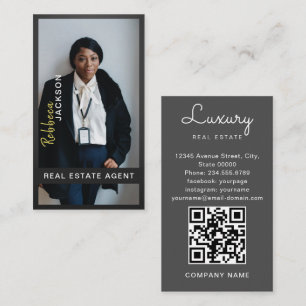 Tarjeta De Visita Moderna foto de Minimul Realtor inmobiliario códig