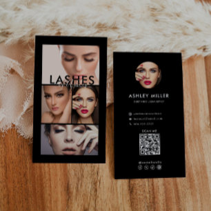 Tarjeta De Visita Moderna foto formal simple foto de color blanco ne