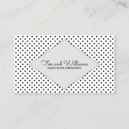 Tarjeta de visita moderna gris de los lunares