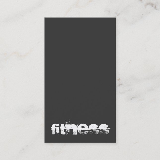 Tarjeta De Visita Moderna Gris Fitness Sport (Anverso)