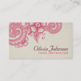 Tarjeta De Visita Moderna Henna Design Business Cards