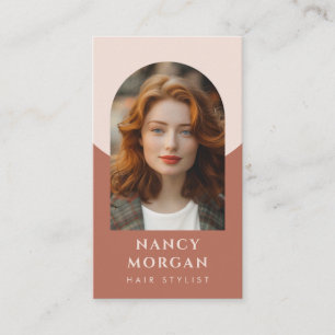 Tarjeta De Visita Moderna imagen estilo arco estilo pelo estilo QR b