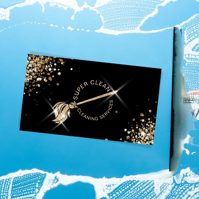 Tarjeta De Visita Moderna limpieza de maestría Servicios de limpieza (Subido por el creador)