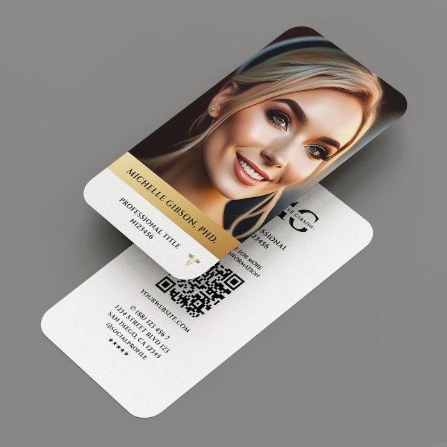 Tarjeta De Visita Moderna línea de oro blanco elegante profesional (Modern Professional Elegant White Gold Line Business Card
)