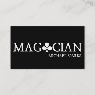 Tarjeta De Visita Moderna Magia Magician Card Poker Entretenimiento