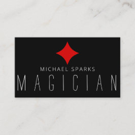 Tarjeta De Visita Moderna Magia Magician Card Poker Entretenimiento