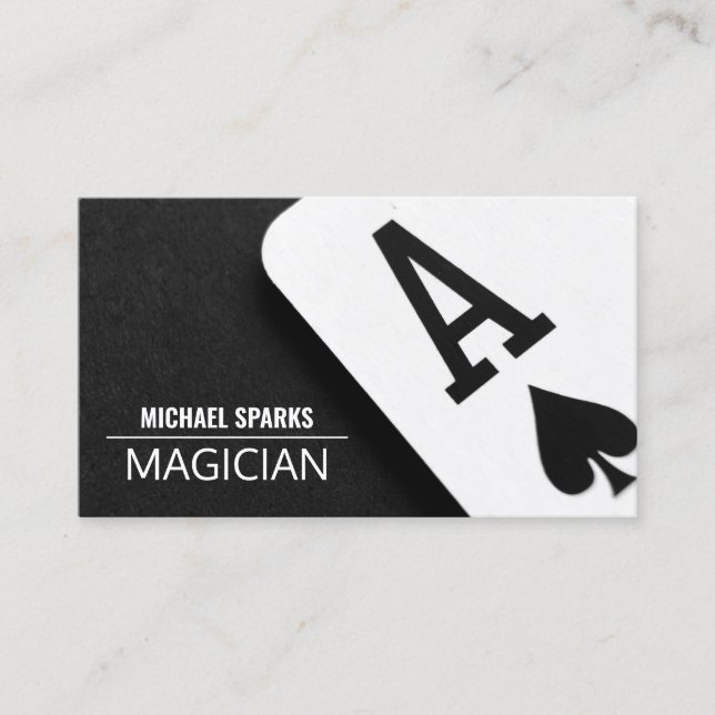Tarjeta De Visita Moderna Magia Magician Card Poker Entretenimiento (Anverso)