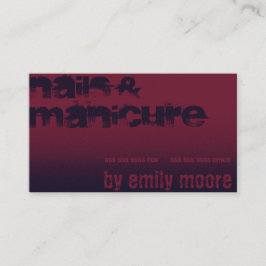 Tarjeta De Visita Moderna manicura del diseñador de arte nail morado