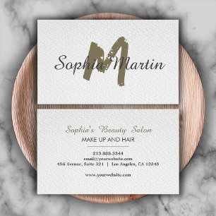 Tarjeta De Visita Moderna maquilladora Artista y Artista Salón Estil